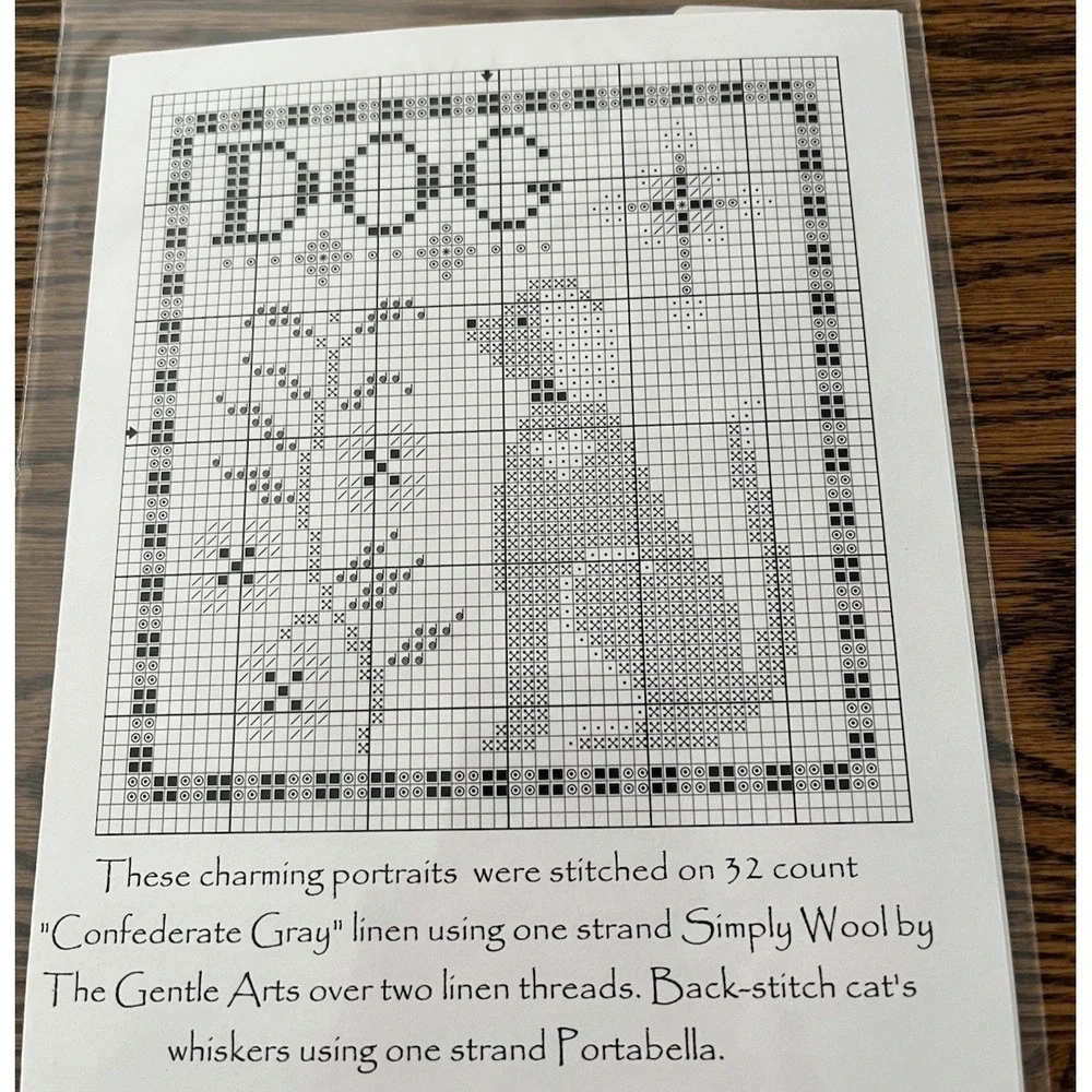 La-D-Da Cat & Dog Design For Counted Thread Pattern Chart 32 Count Lori Markovic